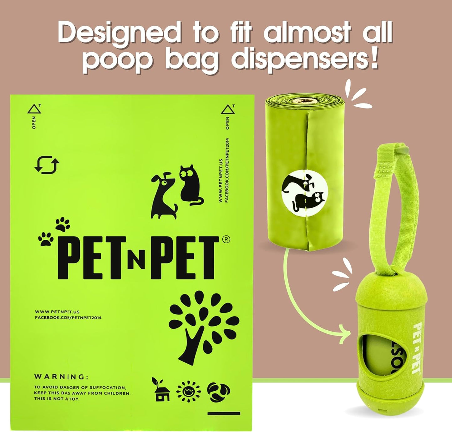 Poop Bags for Dogs, 240 Counts Compostable Dog Poop Bags Rolls, Dog Bags for Poop, Thick Dog Poop Bag Rolls, Doggy Poop Bags, 100% Leak-Proof Easy to Use Pet Poop Bags